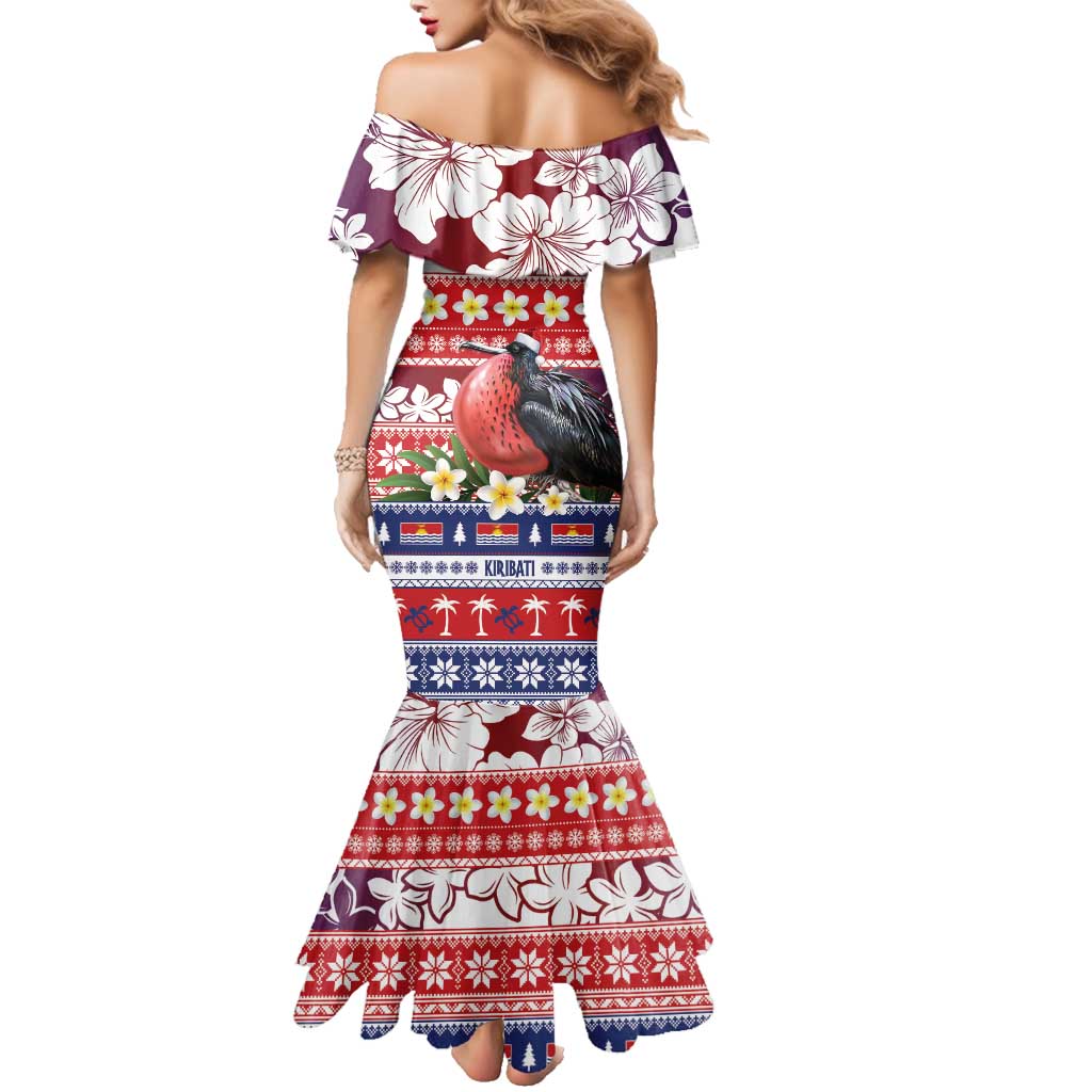 Kiribati Christmas Family Matching Mermaid Dress and Hawaiian Shirt Frigatebird Santa Tekeraoi n te Kiritimati LT14 - Polynesian Pride