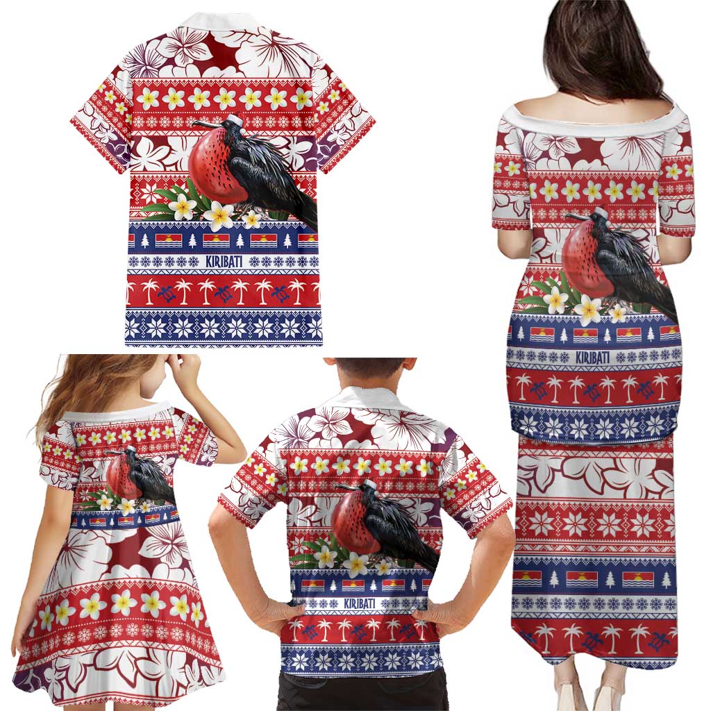 Kiribati Christmas Family Matching Puletasi and Hawaiian Shirt Frigatebird Santa Tekeraoi n te Kiritimati LT14 - Polynesian Pride