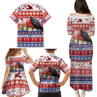 Kiribati Christmas Family Matching Puletasi and Hawaiian Shirt Frigatebird Santa Tekeraoi n te Kiritimati LT14 - Polynesian Pride