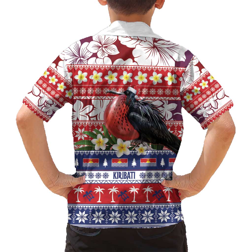 Kiribati Christmas Family Matching Tank Maxi Dress and Hawaiian Shirt Frigatebird Santa Tekeraoi n te Kiritimati LT14 - Polynesian Pride