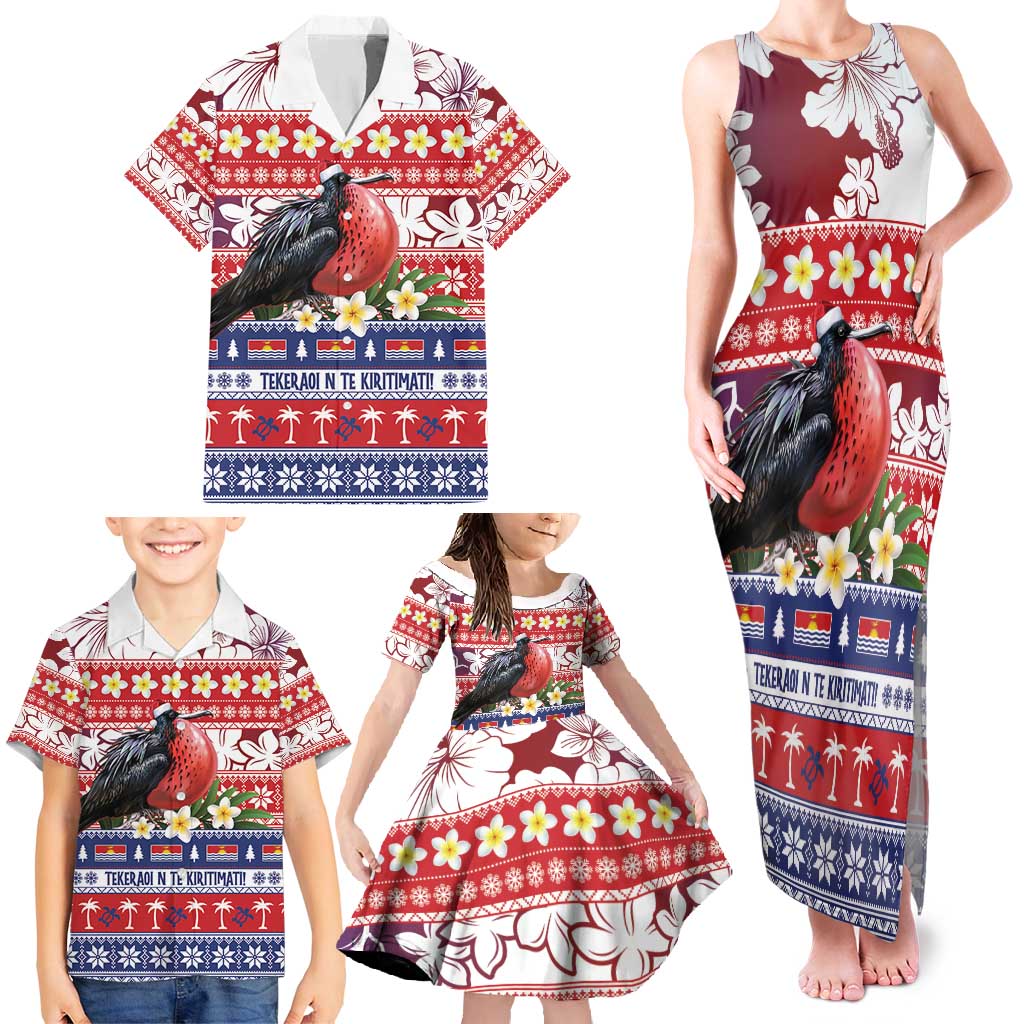 Kiribati Christmas Family Matching Tank Maxi Dress and Hawaiian Shirt Frigatebird Santa Tekeraoi n te Kiritimati LT14 - Polynesian Pride