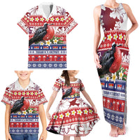 Kiribati Christmas Family Matching Tank Maxi Dress and Hawaiian Shirt Frigatebird Santa Tekeraoi n te Kiritimati LT14 - Polynesian Pride