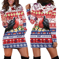 Kiribati Christmas Hoodie Dress Frigatebird Santa Tekeraoi n te Kiritimati LT14 - Polynesian Pride
