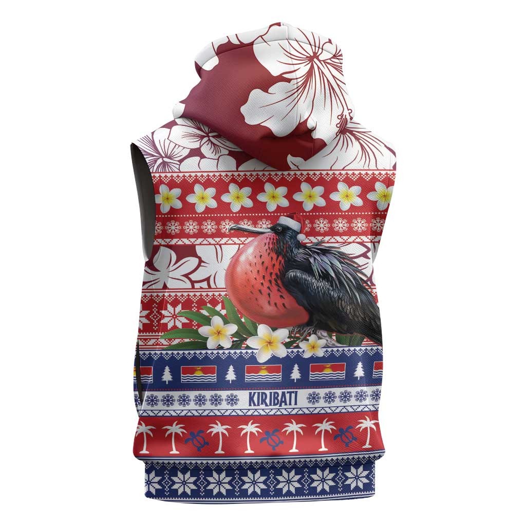 Kiribati Christmas Sleeveless Hoodie Frigatebird Santa Tekeraoi n te Kiritimati - Polynesian Pride
