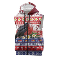 Kiribati Christmas Sleeveless Zip Hoodie Frigatebird Santa Tekeraoi n te Kiritimati - Polynesian Pride