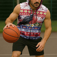 Kiribati Christmas Sleeveless Zip Hoodie Frigatebird Santa Tekeraoi n te Kiritimati - Polynesian Pride