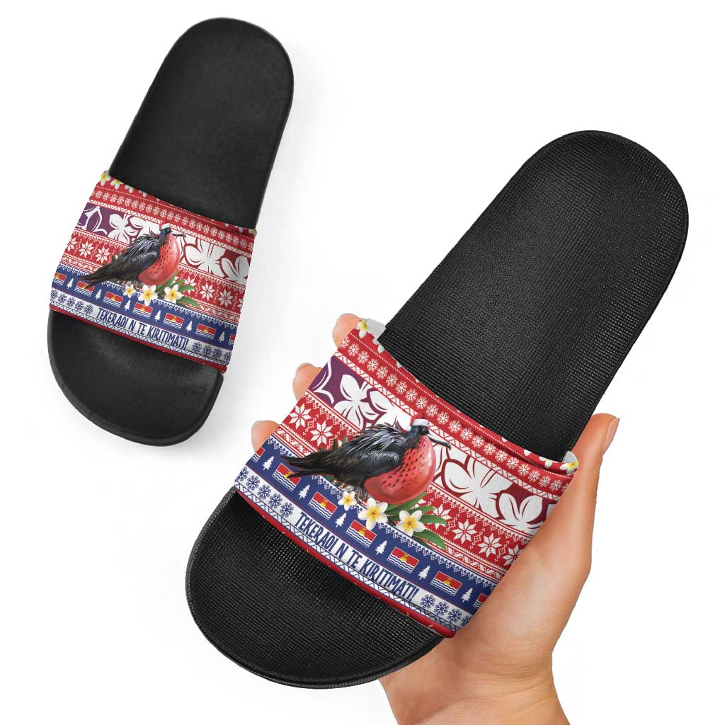 Kiribati Christmas Slide Sandals Frigatebird Santa Tekeraoi n te Kiritimati - Polynesian Pride
