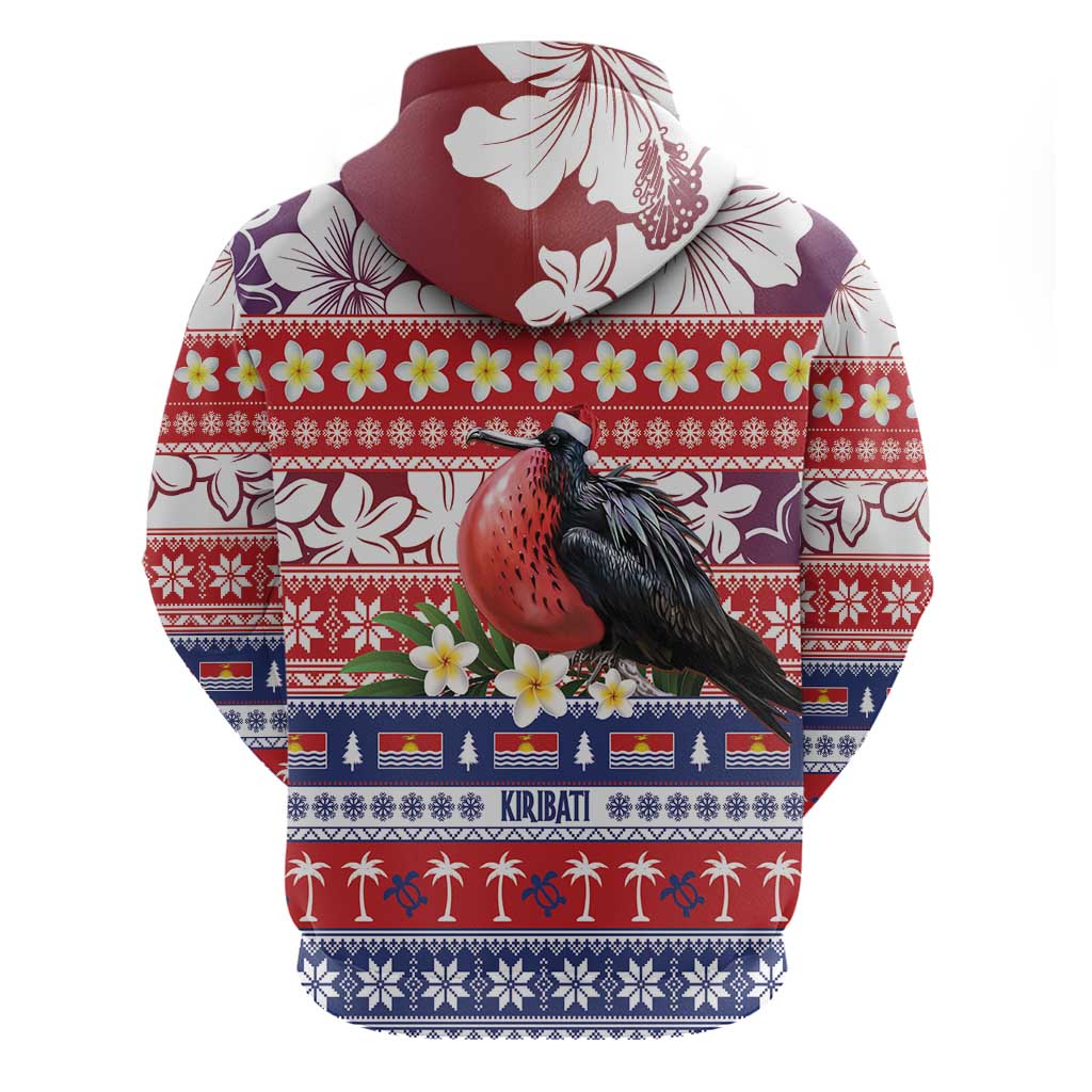 Kiribati Christmas Zip Hoodie Frigatebird Santa Tekeraoi n te Kiritimati - Polynesian Pride