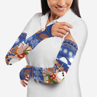 Marshall Islands Christmas Arm Sleeves Beachy Santa Monono ilo raaneoan Nejin LT14 - Polynesian Pride