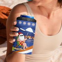 Marshall Islands Christmas 4 in 1 Can Cooler Tumbler Beachy Santa Monono ilo raaneoan Nejin - Polynesian Pride