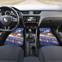 Marshall Islands Christmas Car Mats Beachy Santa Monono ilo raaneoan Nejin LT14 Set 2pcs - Front Blue - Polynesian Pride