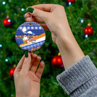 Marshall Islands Christmas Ceramic Ornament Beachy Santa Monono ilo raaneoan Nejin - Polynesian Pride