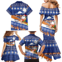 Marshall Islands Christmas Family Matching Mermaid Dress and Hawaiian Shirt Beachy Santa Monono ilo raaneoan Nejin LT14 - Polynesian Pride