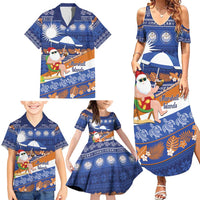 Marshall Islands Christmas Family Matching Summer Maxi Dress and Hawaiian Shirt Beachy Santa Monono ilo raaneoan Nejin LT14 - Polynesian Pride