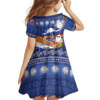 Marshall Islands Christmas Family Matching Tank Maxi Dress and Hawaiian Shirt Beachy Santa Monono ilo raaneoan Nejin LT14 - Polynesian Pride
