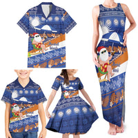 Marshall Islands Christmas Family Matching Tank Maxi Dress and Hawaiian Shirt Beachy Santa Monono ilo raaneoan Nejin LT14 - Polynesian Pride