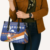 Marshall Islands Christmas Leather Bag Beachy Santa Monono ilo raaneoan Nejin LT14 - Polynesian Pride