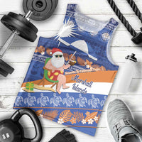 Marshall Islands Christmas Men Tank Top Beachy Santa Monono ilo raaneoan Nejin LT14 - Polynesian Pride