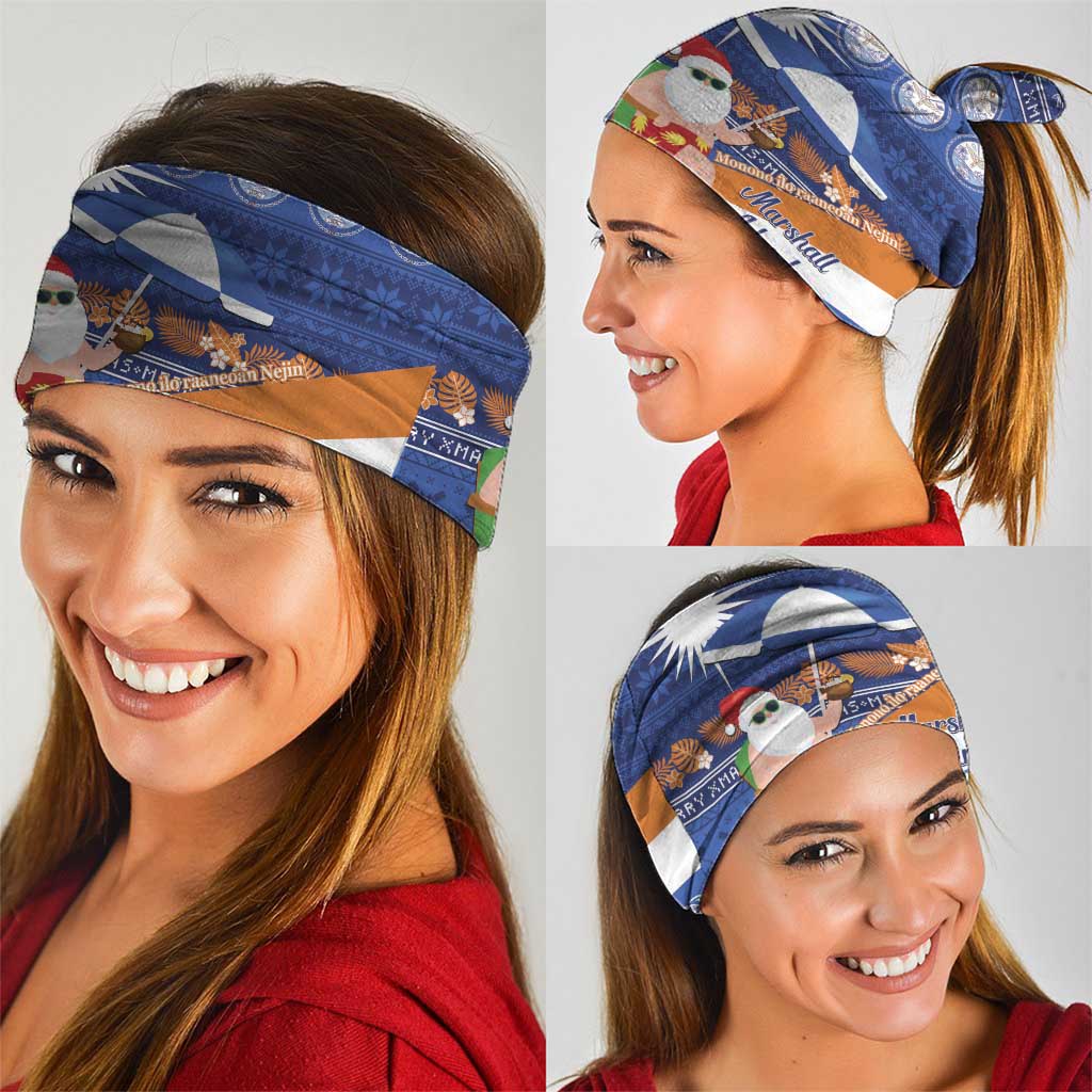 Marshall Islands Christmas Neck Gaiter Beachy Santa Monono ilo raaneoan Nejin LT14 - Polynesian Pride
