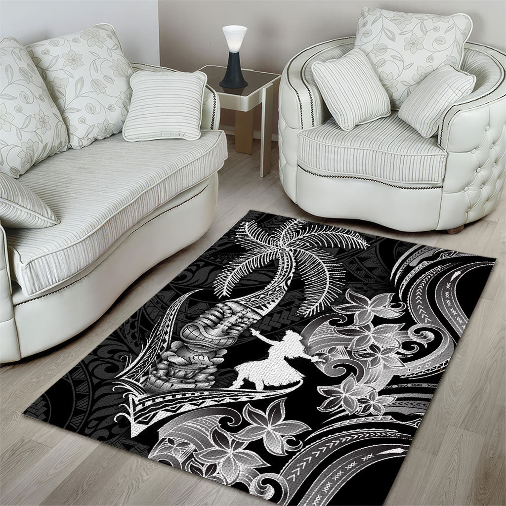 Hawaii Tribal Tiki Drum Hula Girl Area Rug LT14 - Polynesian Pride