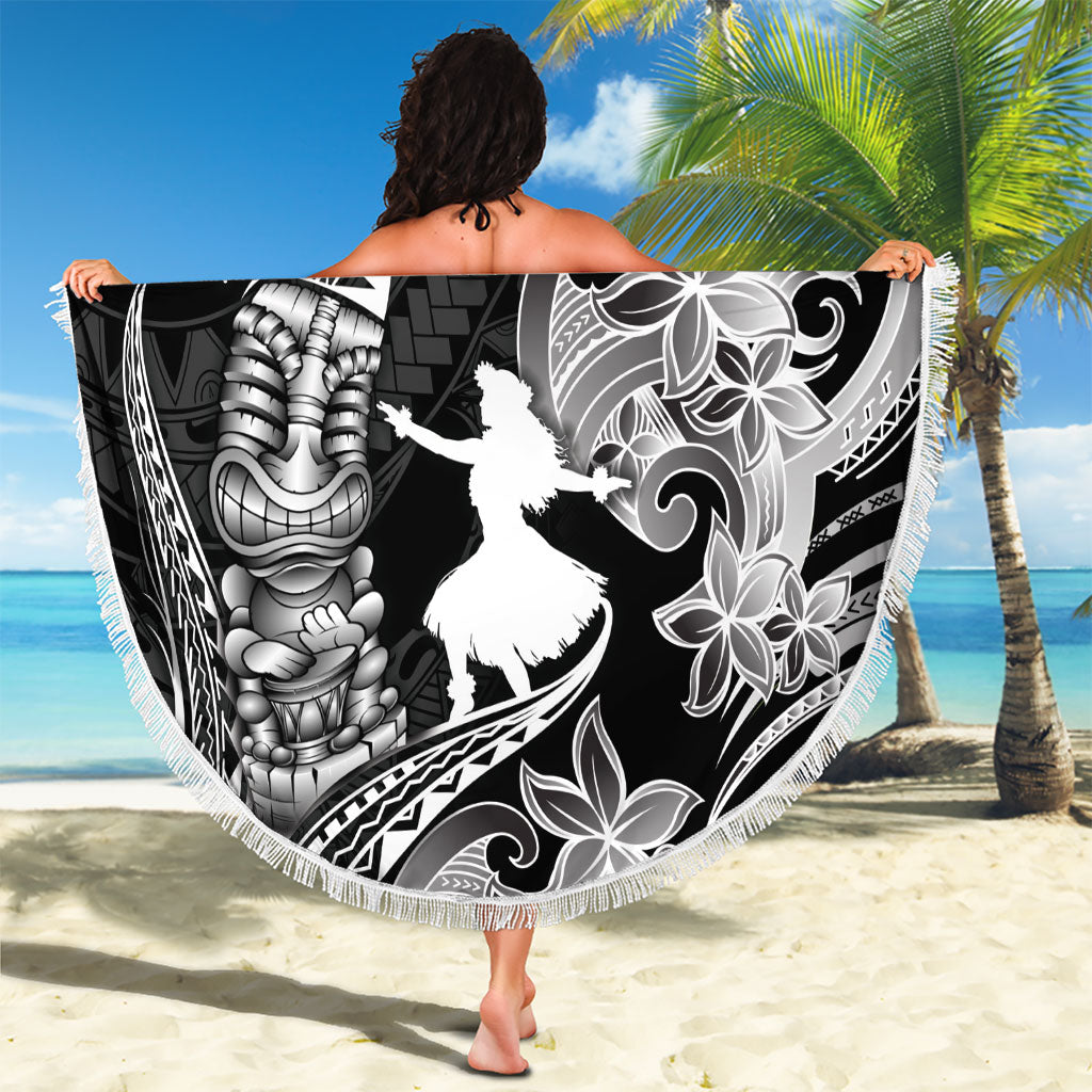 Hawaii Tribal Tiki Drum Hula Girl Beach Blanket LT14 - Polynesian Pride