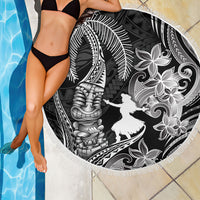 Hawaii Tribal Tiki Drum Hula Girl Beach Blanket LT14 - Polynesian Pride