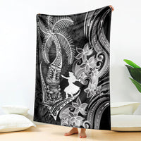 Hawaii Tribal Tiki Drum Hula Girl Blanket LT14 - Polynesian Pride
