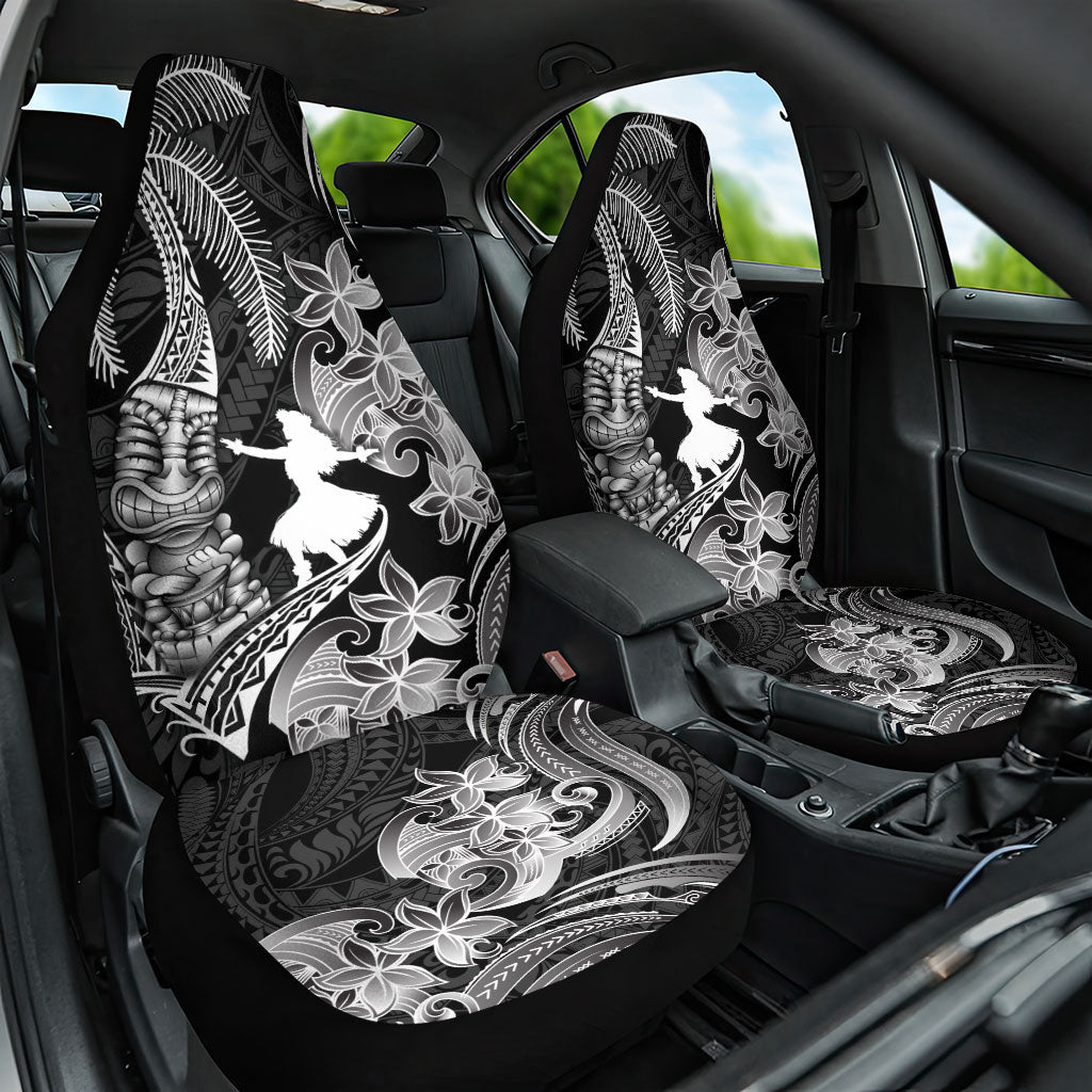 Hawaii Tribal Tiki Drum Hula Girl Car Seat Cover LT14 One Size Black - Polynesian Pride