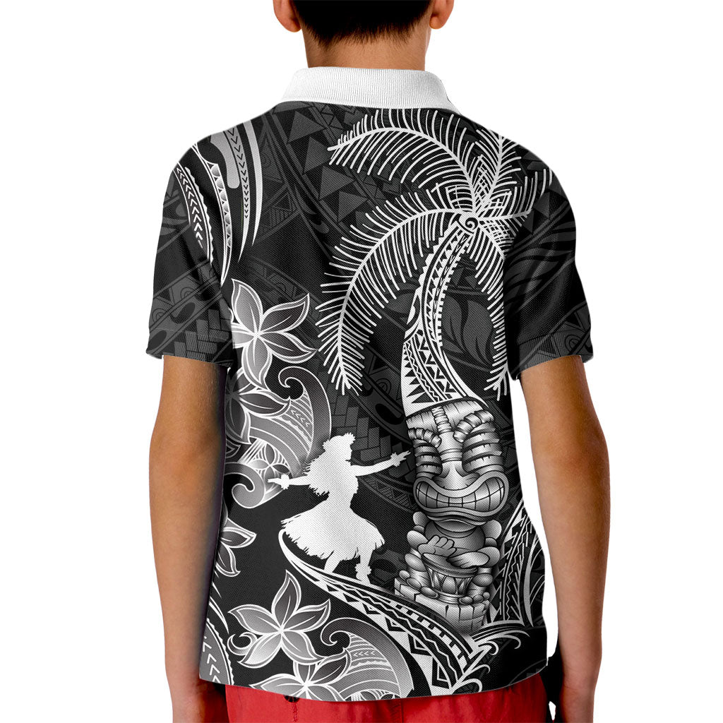 Hawaii Tribal Tiki Drum Hula Girl Kid Polo Shirt LT14 - Polynesian Pride