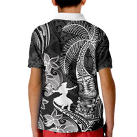 Hawaii Tribal Tiki Drum Hula Girl Kid Polo Shirt LT14 - Polynesian Pride