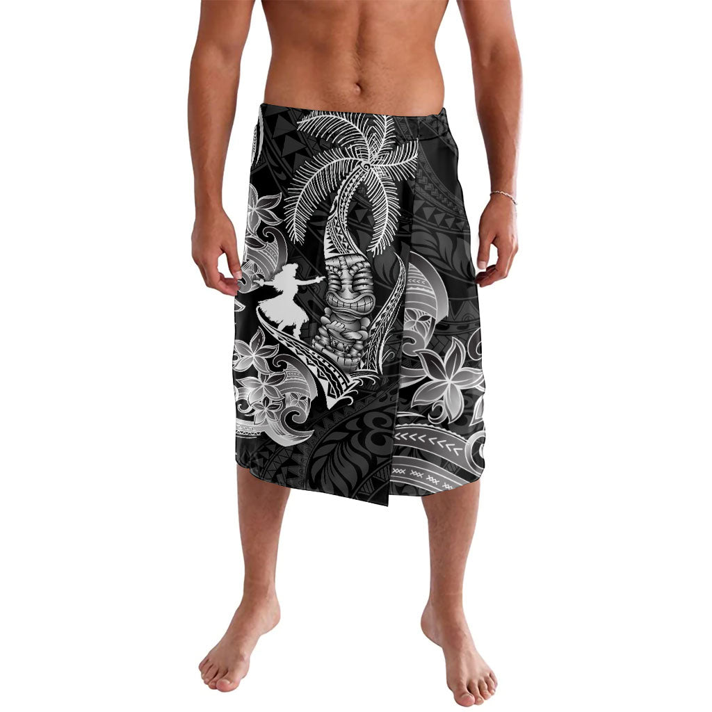 Hawaii Tribal Tiki Drum Hula Girl Lavalava LT14 Black - Polynesian Pride