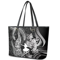Hawaii Tribal Tiki Drum Hula Girl Leather Tote Bag LT14 - Polynesian Pride