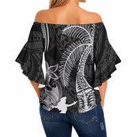 Hawaii Tribal Tiki Drum Hula Girl Off Shoulder Wrap Waist Top LT14 - Polynesian Pride