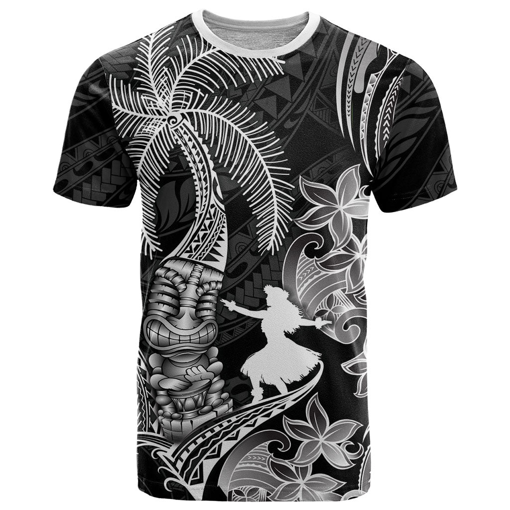 Hawaii Tribal Tiki Drum Hula Girl T Shirt