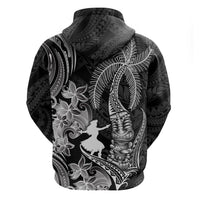 Hawaii Tribal Tiki Drum Hula Girl Zip Hoodie LT14 - Polynesian Pride