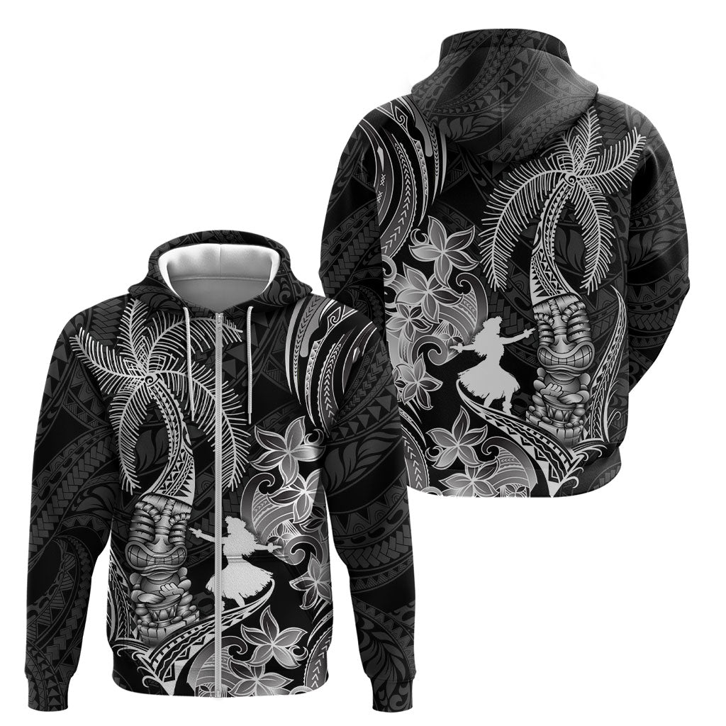 Hawaii Tribal Tiki Drum Hula Girl Zip Hoodie LT14 - Polynesian Pride
