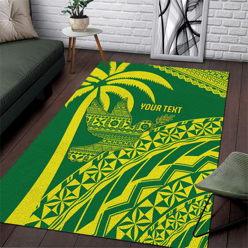Tailevu Fiji 2026 Rugby Custom Area Rug Dove Nation Fijian Tapa Pattern
