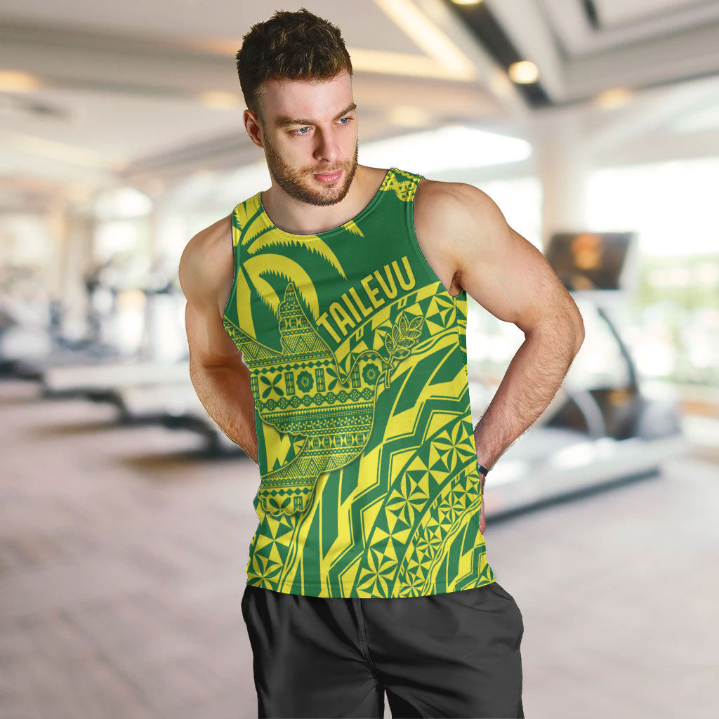 Tailevu Fiji 2026 Rugby Custom Men Tank Top Dove Nation Fijian Tapa Pattern