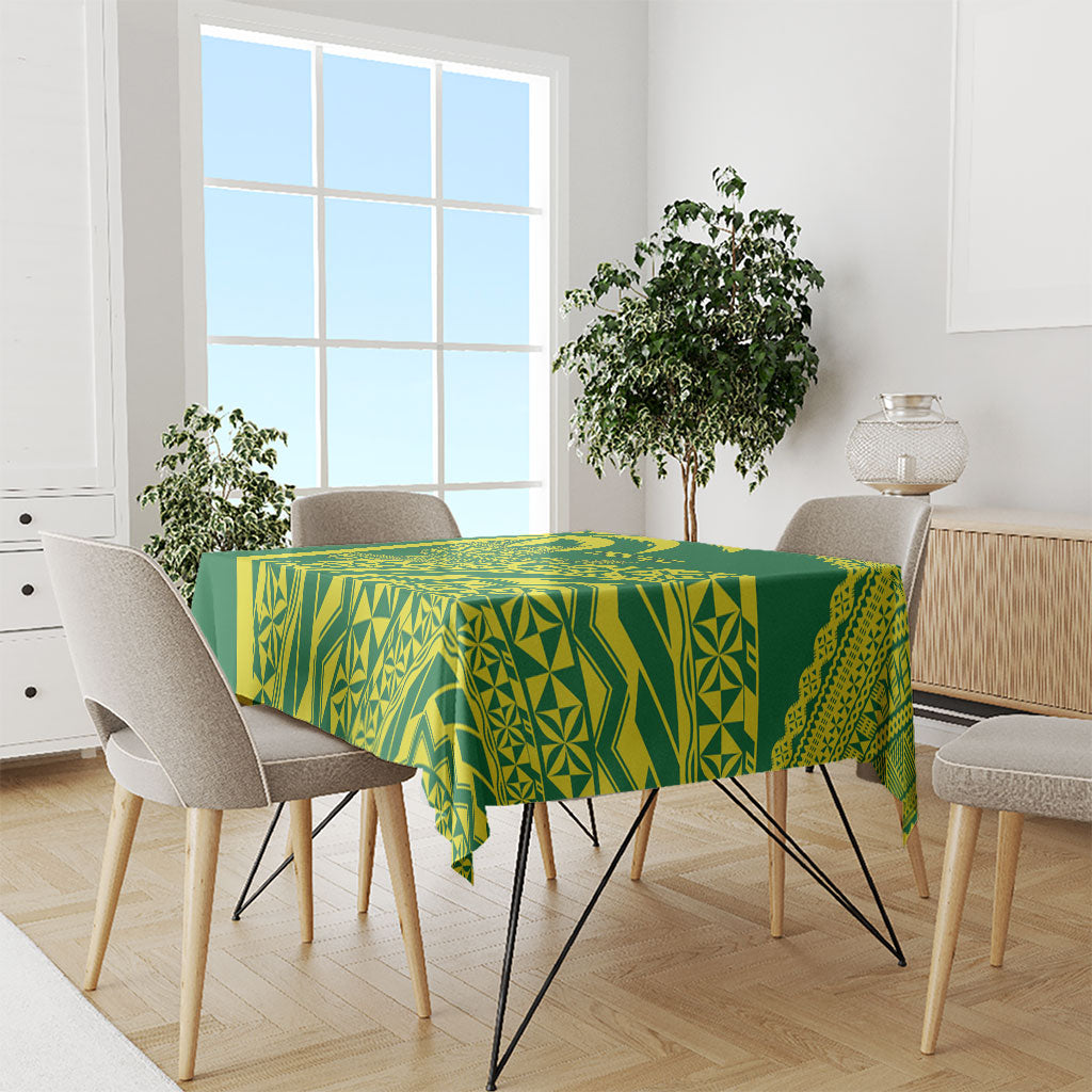 Tailevu Fiji 2026 Rugby Custom Tablecloth Dove Nation Fijian Tapa Pattern LT14 - Polynesian Pride