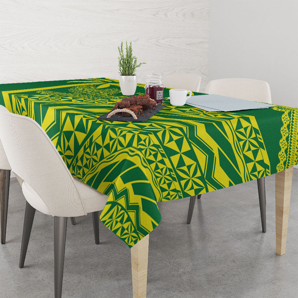 Tailevu Fiji 2026 Rugby Custom Tablecloth Dove Nation Fijian Tapa Pattern LT14 - Polynesian Pride