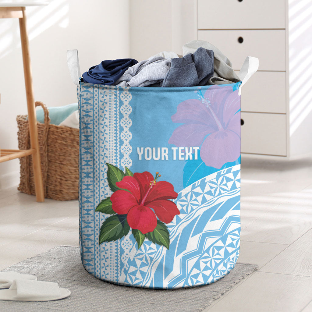Suva Fiji 2026 Rugby Custom Laundry Basket Hibiscus Fijian Tapa Pattern