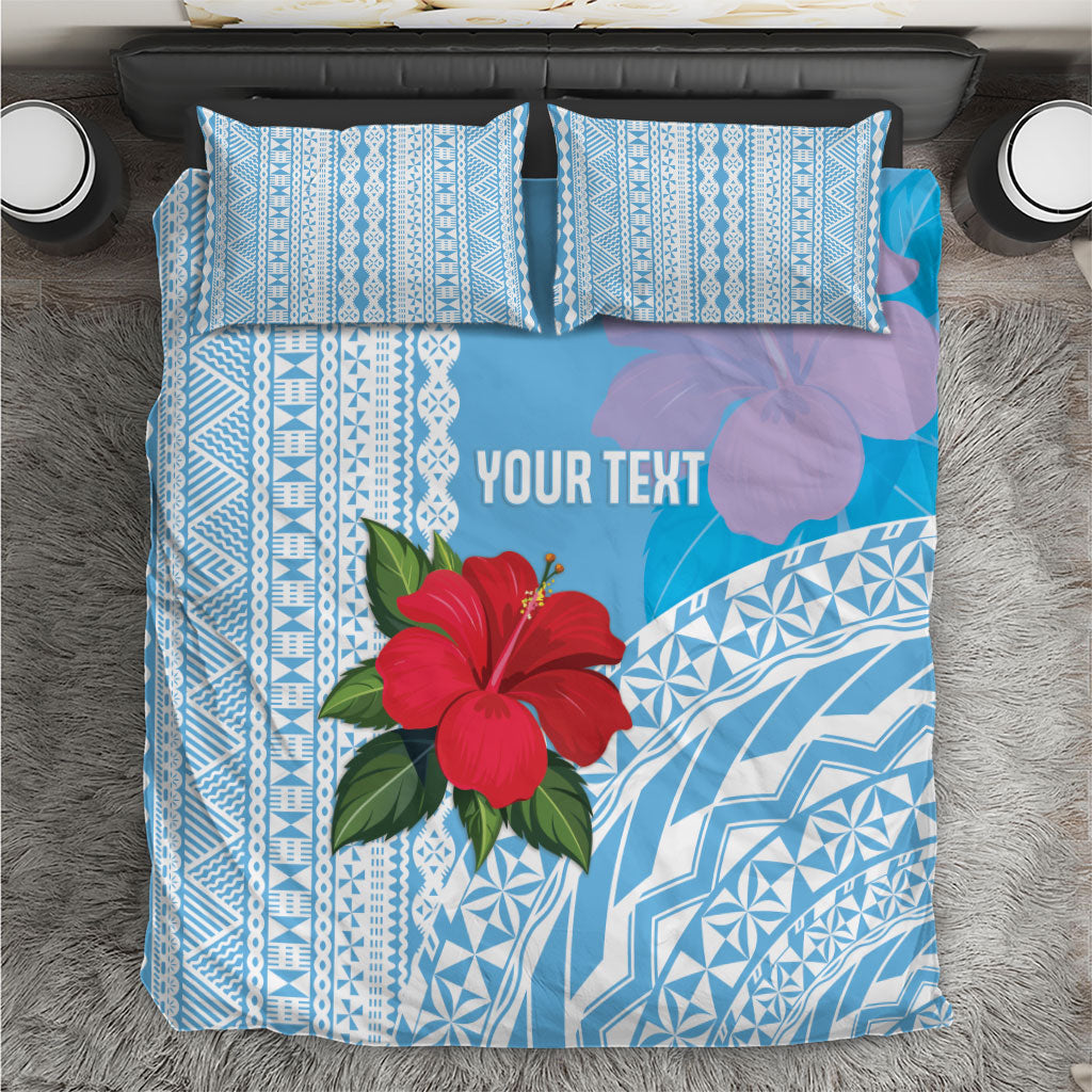 Suva Fiji 2026 Rugby Custom Bedding Set Hibiscus Fijian Tapa Pattern