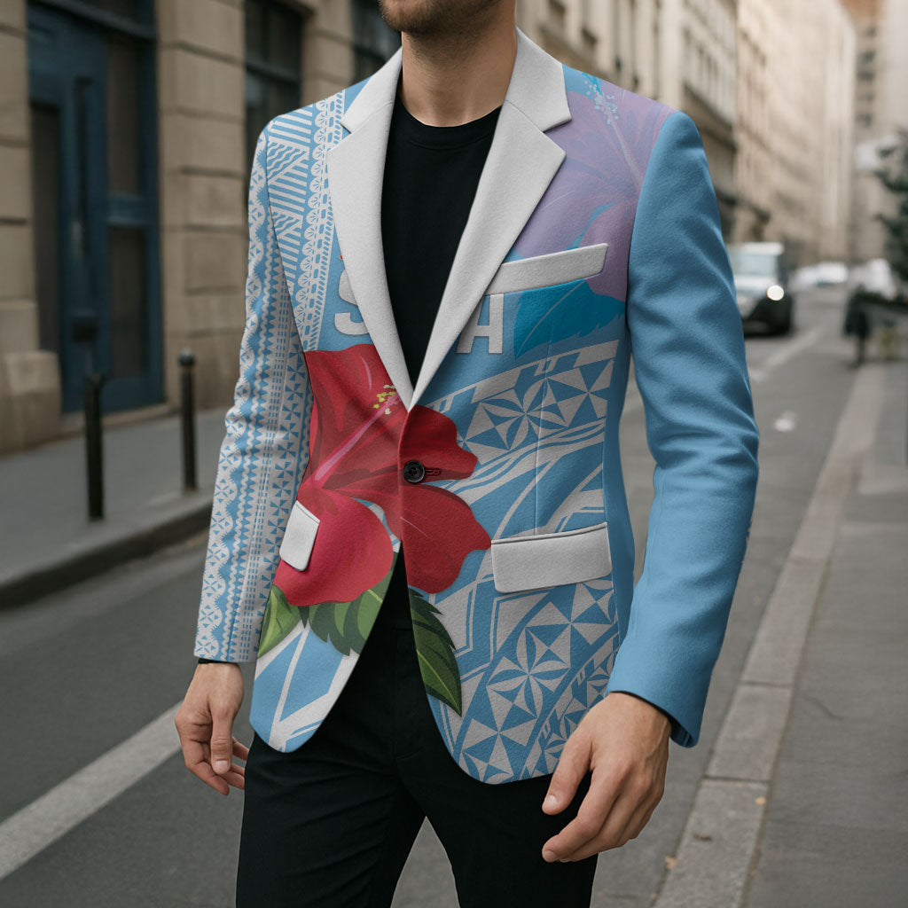 Suva Fiji 2026 Rugby Custom Blazer Hibiscus Fijian Tapa Pattern LT14 - Polynesian Pride
