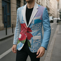 Suva Fiji 2026 Rugby Custom Blazer Hibiscus Fijian Tapa Pattern LT14 - Polynesian Pride