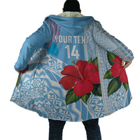 Suva Fiji 2026 Rugby Custom Cloak Hibiscus Fijian Tapa Pattern LT14 - Polynesian Pride