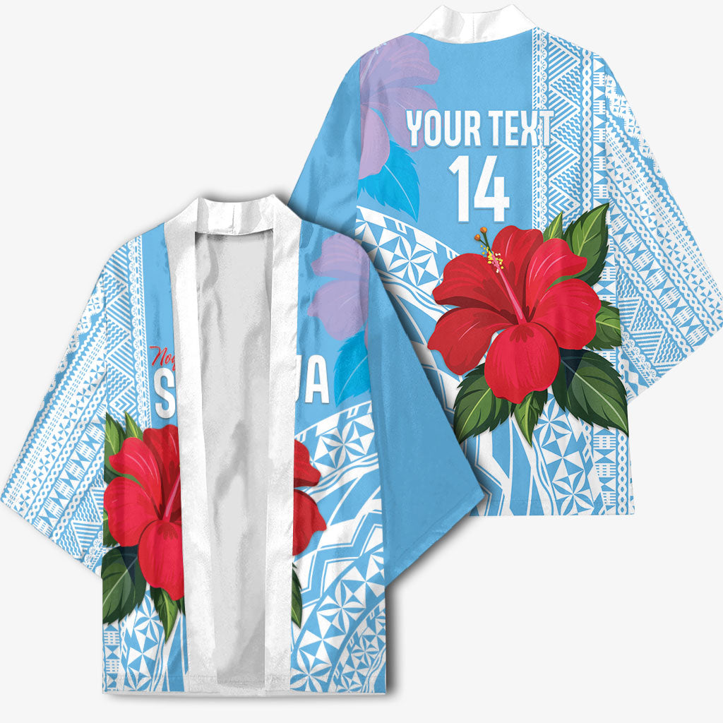 Suva Fiji 2026 Rugby Custom Kimono Hibiscus Fijian Tapa Pattern LT14 - Polynesian Pride