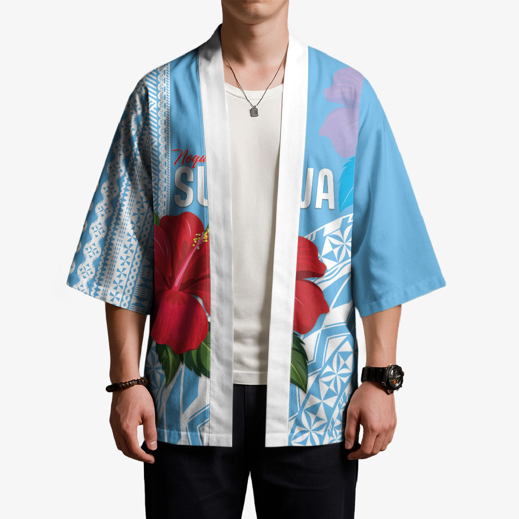 Suva Fiji 2026 Rugby Custom Kimono Hibiscus Fijian Tapa Pattern LT14 - Polynesian Pride
