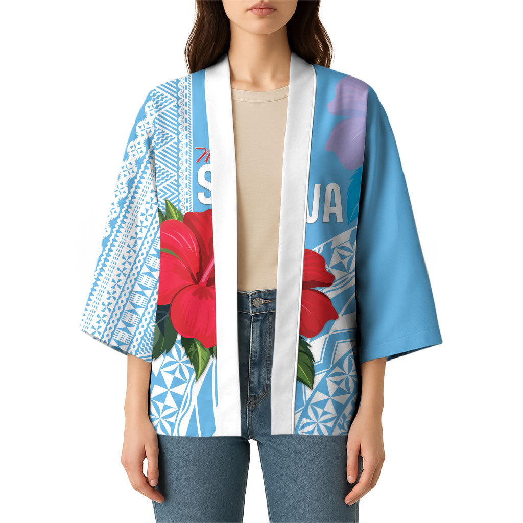 Suva Fiji 2026 Rugby Custom Kimono Hibiscus Fijian Tapa Pattern LT14 - Polynesian Pride