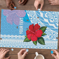 Suva Fiji 2026 Rugby Custom Puzzle Hibiscus Fijian Tapa Pattern LT14 - Polynesian Pride