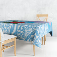 Suva Fiji 2026 Rugby Custom Tablecloth Hibiscus Fijian Tapa Pattern LT14 - Polynesian Pride